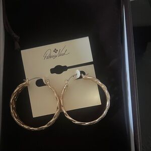 Patricia Nash Twisted Gold Hoop Earrings